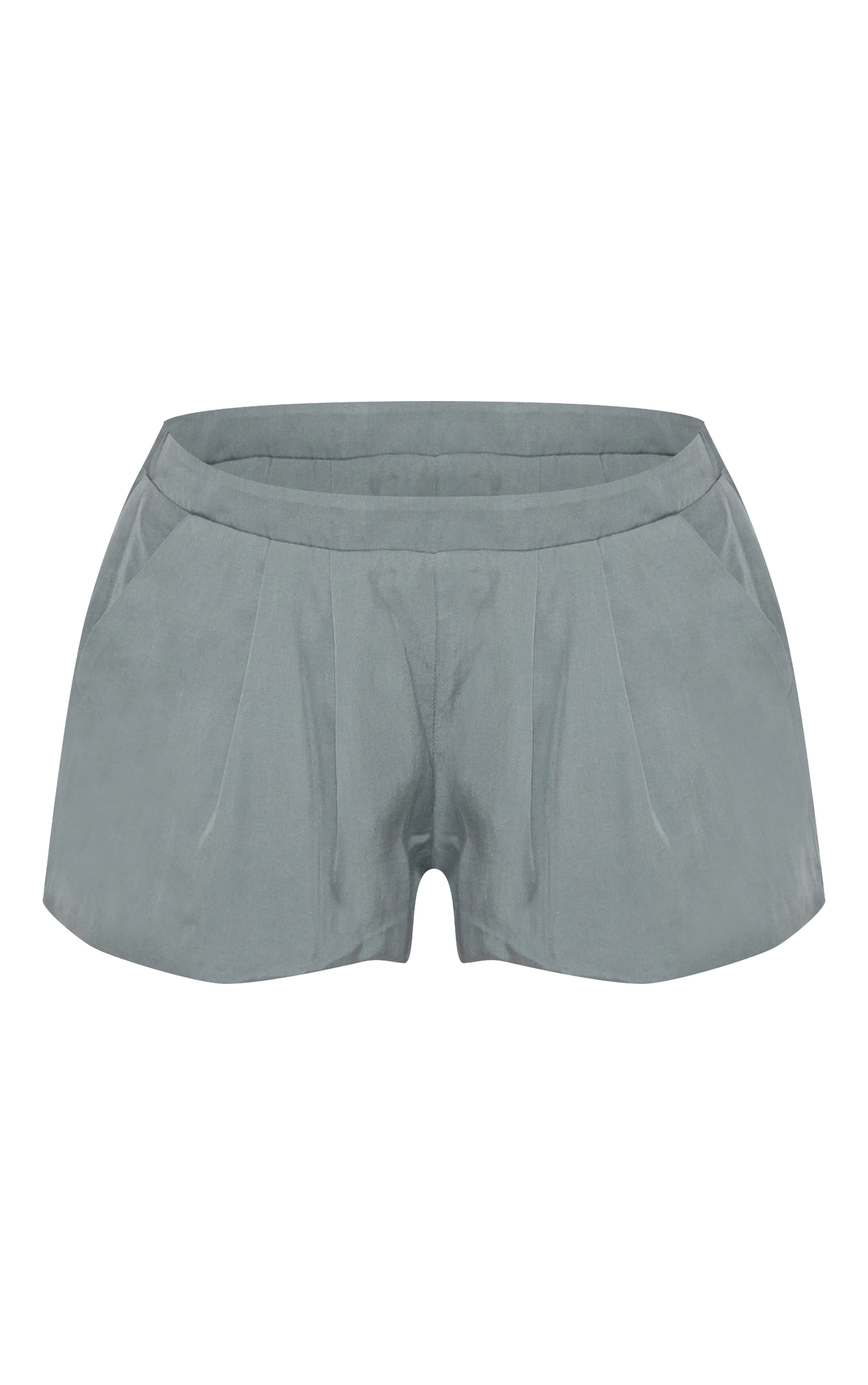 Slate Grey Peachskin Puffball Shorts image 6