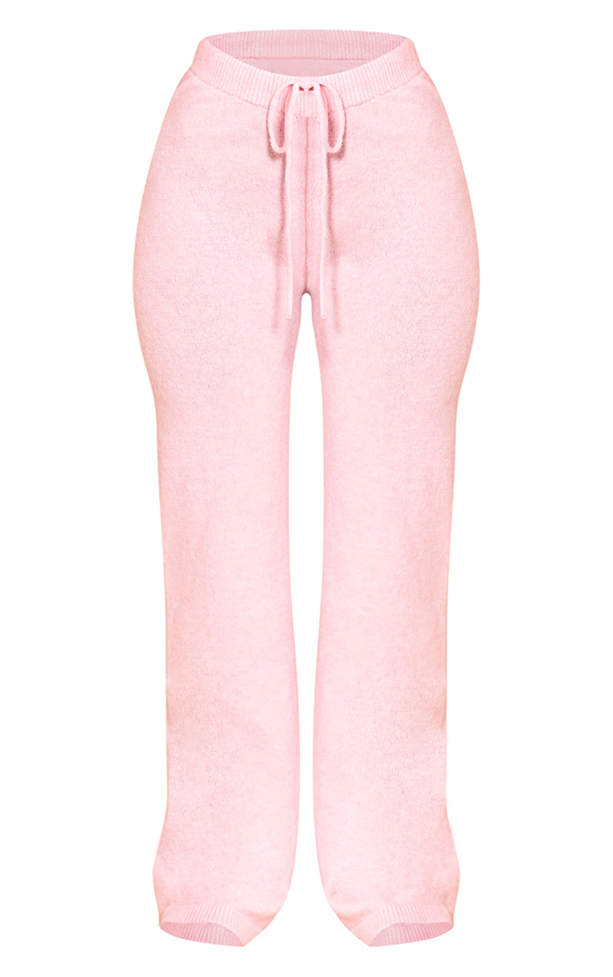 Petite Pink Drawstring Knitted Pants image 5