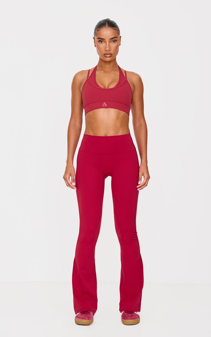 Dark Red Double Layered Sports Bra image 3