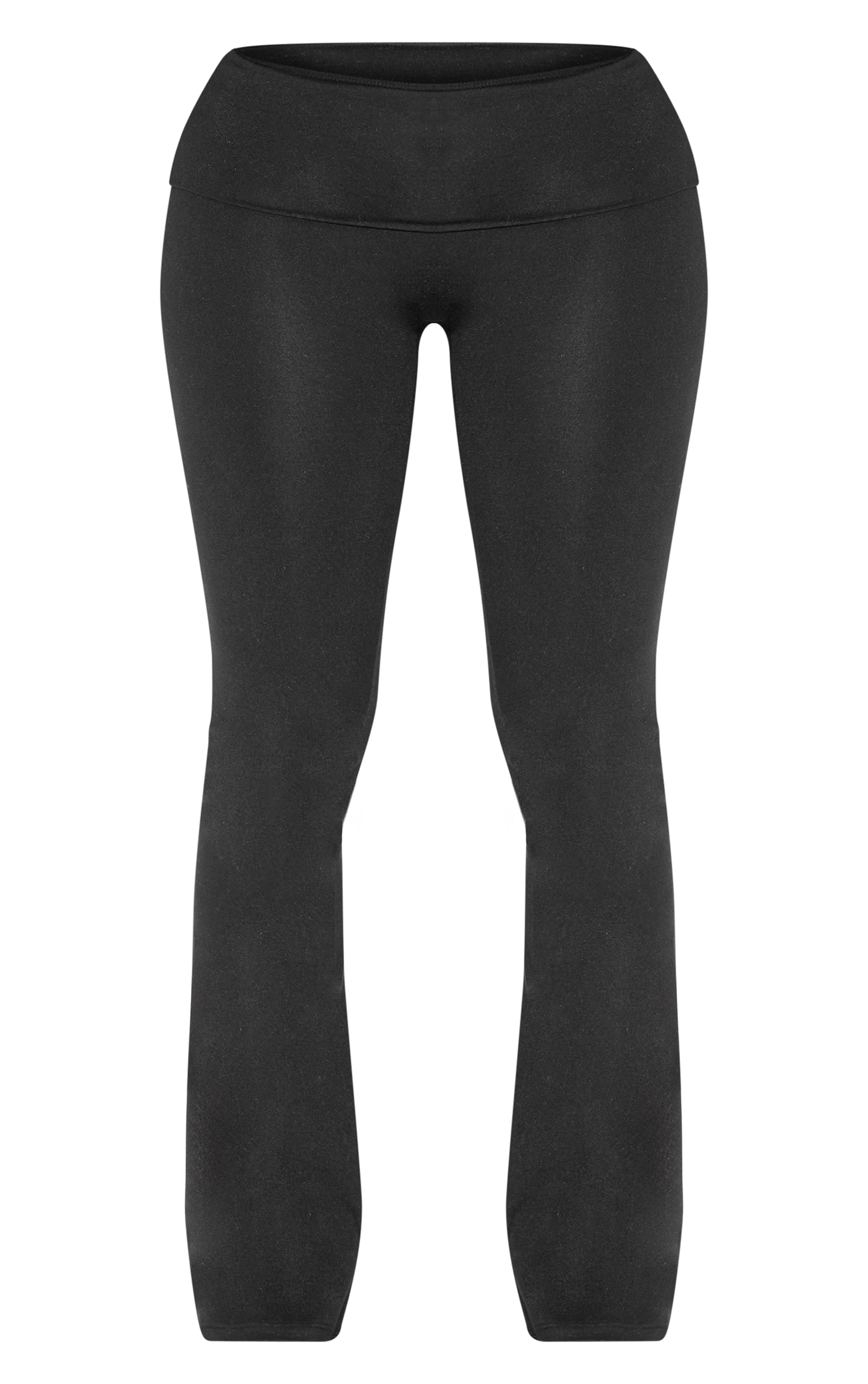 CANVY Flared Pants ブラック Shape Black Sculpted Foldover Waist Flare Trousers | Shape