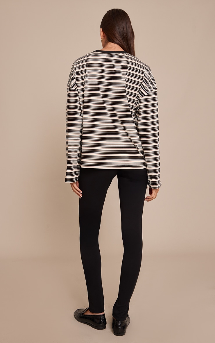 Black Sculpted Rib Legging  image 3