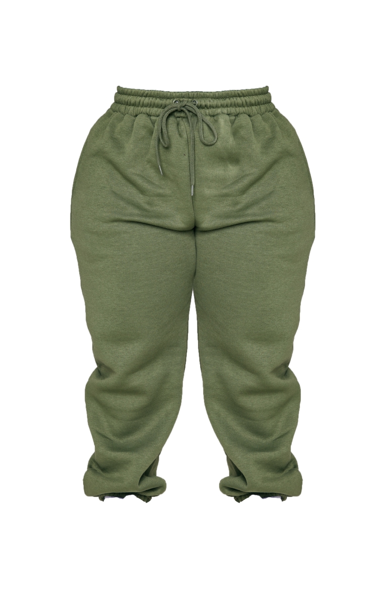  Plus Dark Khaki Casual Sweat Sweatpants image 5