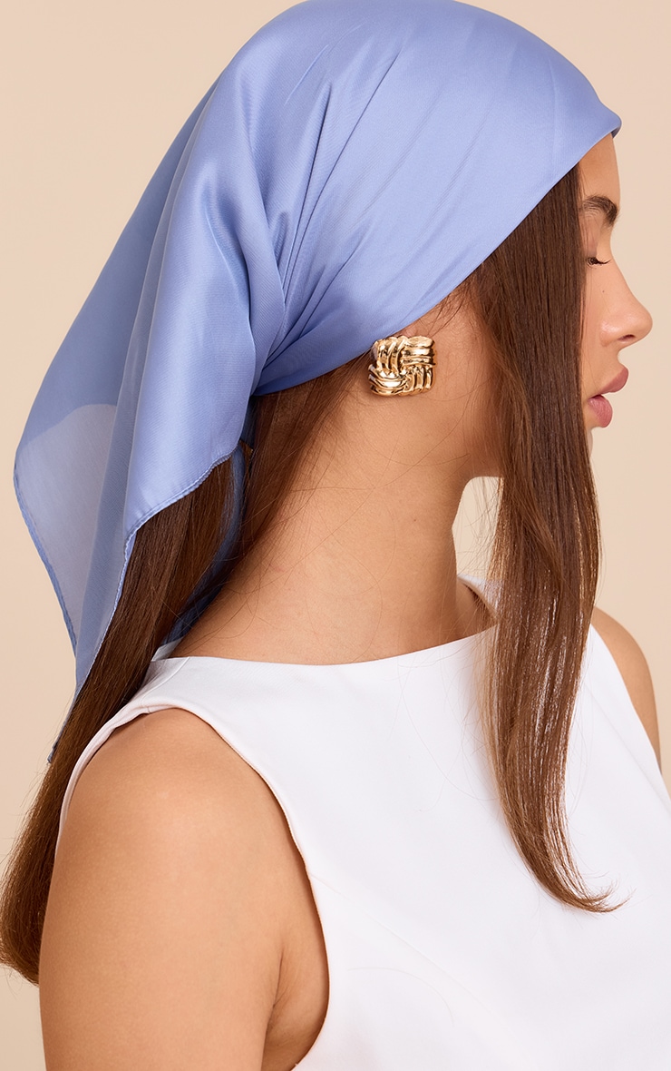 Powder Blue Satin Bandana image 1