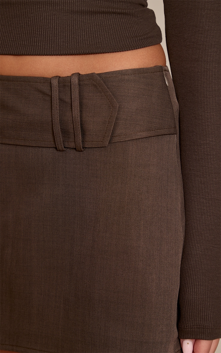 Brown Woven Belt Skort image 5