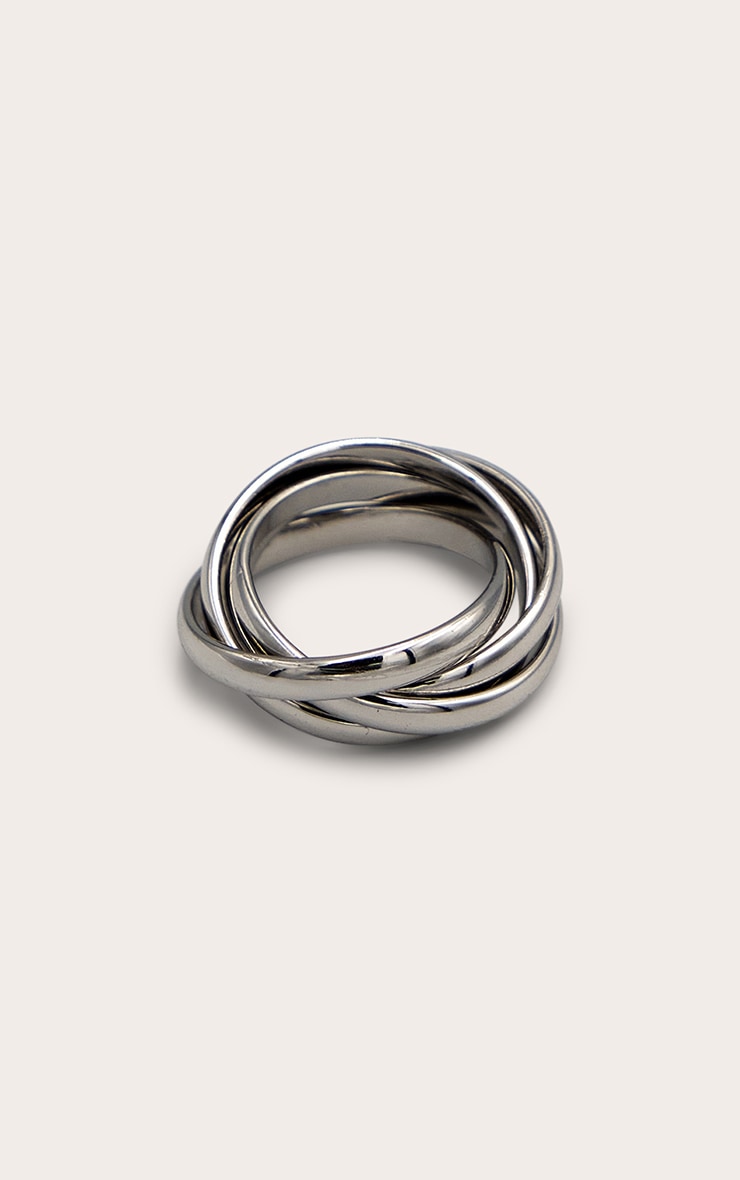 Silver Knot Twist Ring image 1