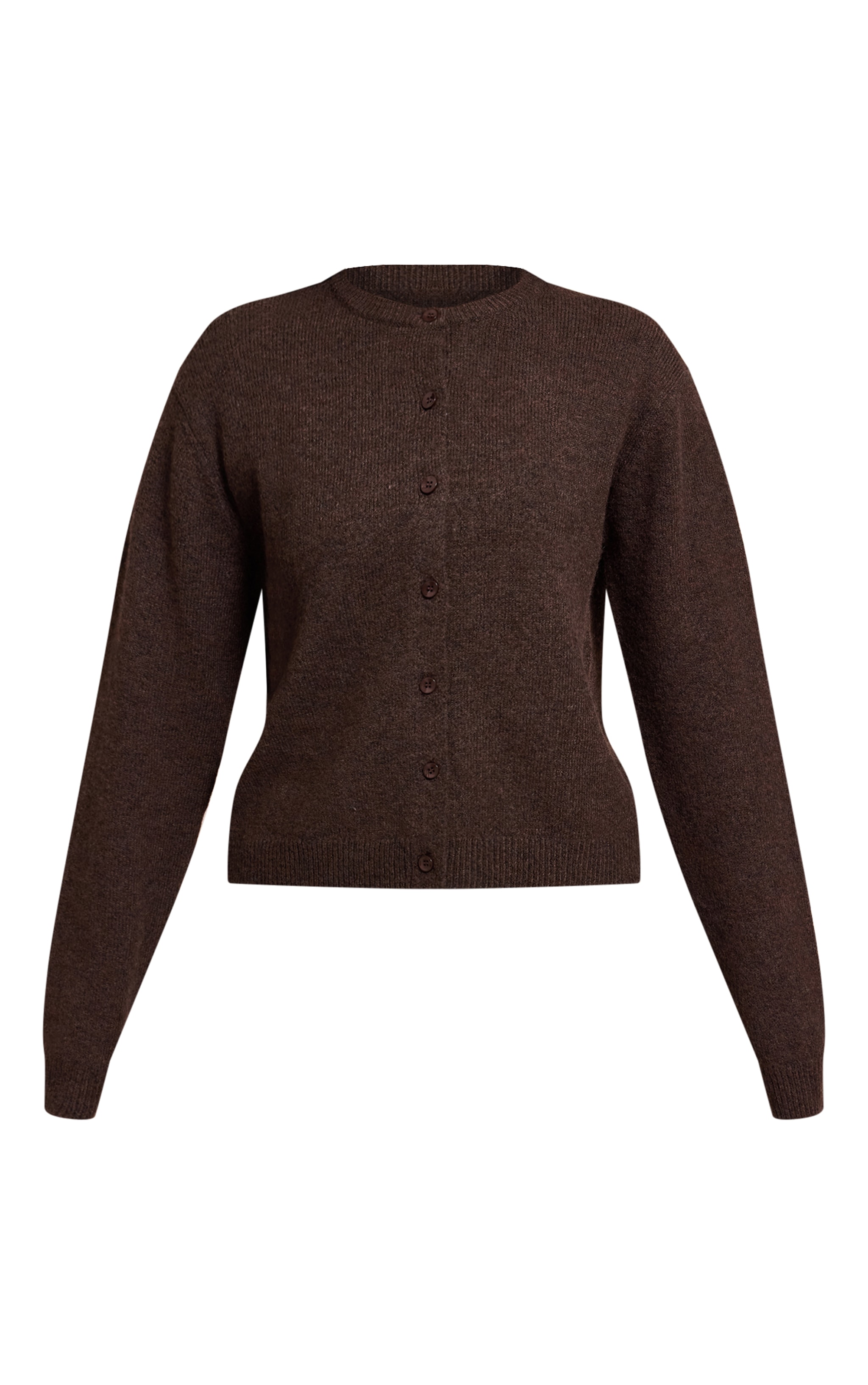 Petite Chocolate Knit Button Through Cardigan image 5