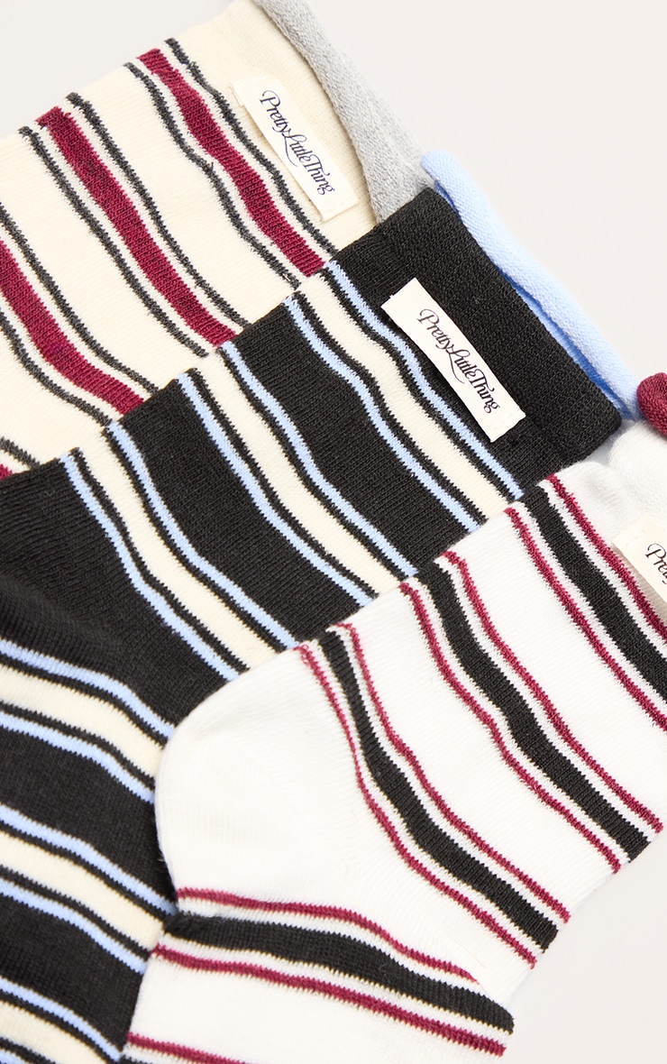 PrettyLittleThing Striped Socks Multi-Pack image 3