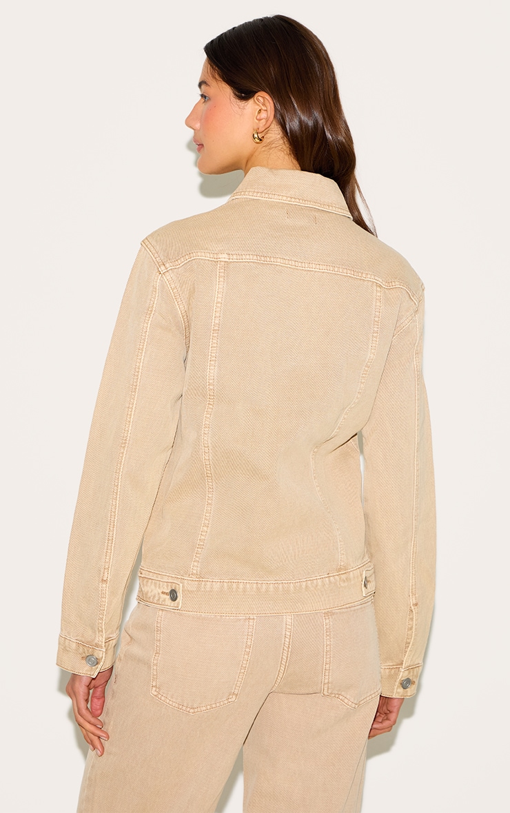 Sand Washed Corduroy Fitted Denim Jacket image 2