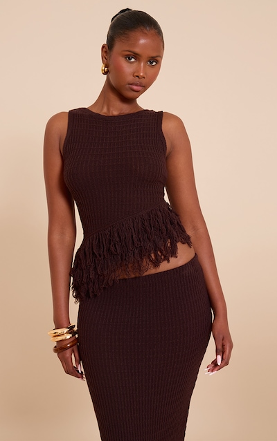 Chocolate Loop Knit Vest