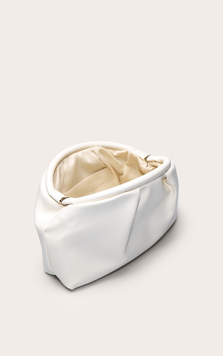 Cream Buttery PU Hard Handle Clutch Bag image 5