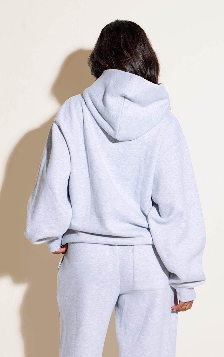 Petite Ash Grey Oversized Pull Over Hoodie image 2