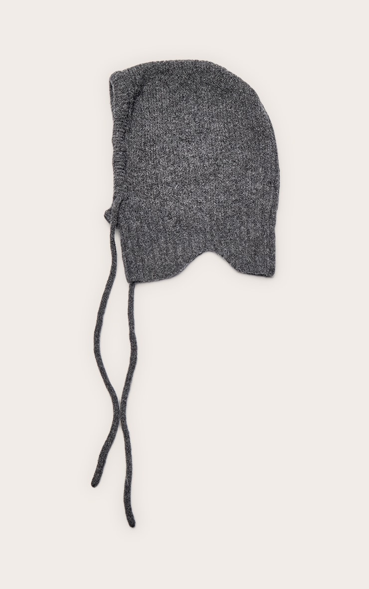 Charcoal Brushed Knit Hood image 2