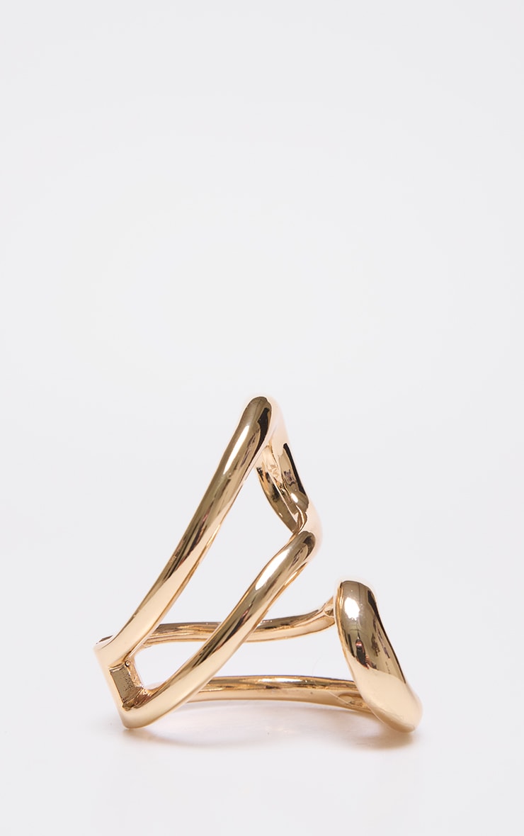 Gold Swirl Cuff Bangle image 3