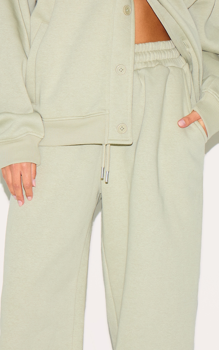 Petite Olive Drawstring Wide Leg Sweatpants image 4