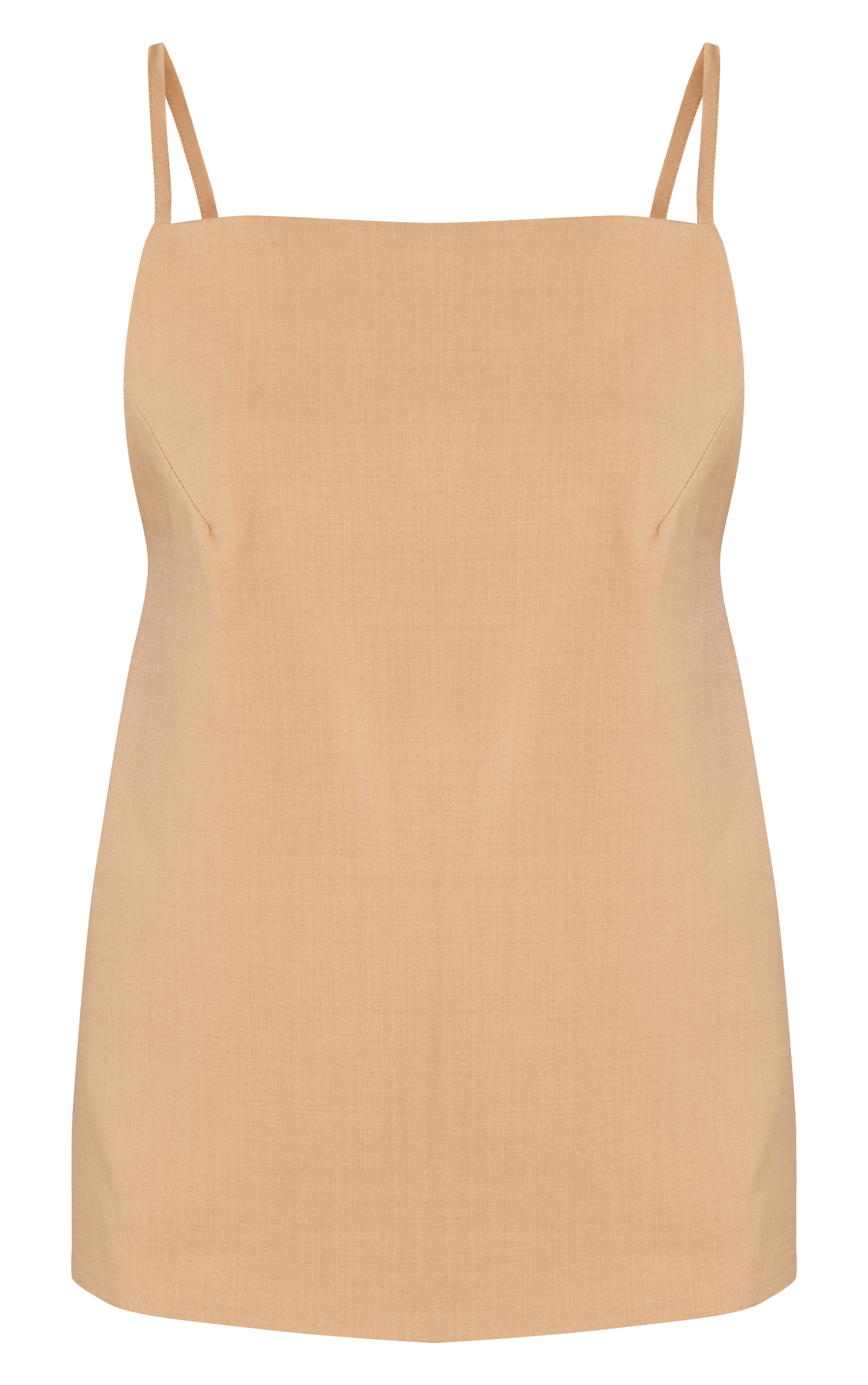 Light Sage Green Structured Woven Back Strap Detail Cami Top image 5