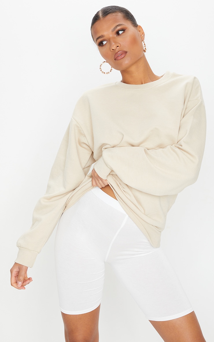 Cream Basic Cycle Short