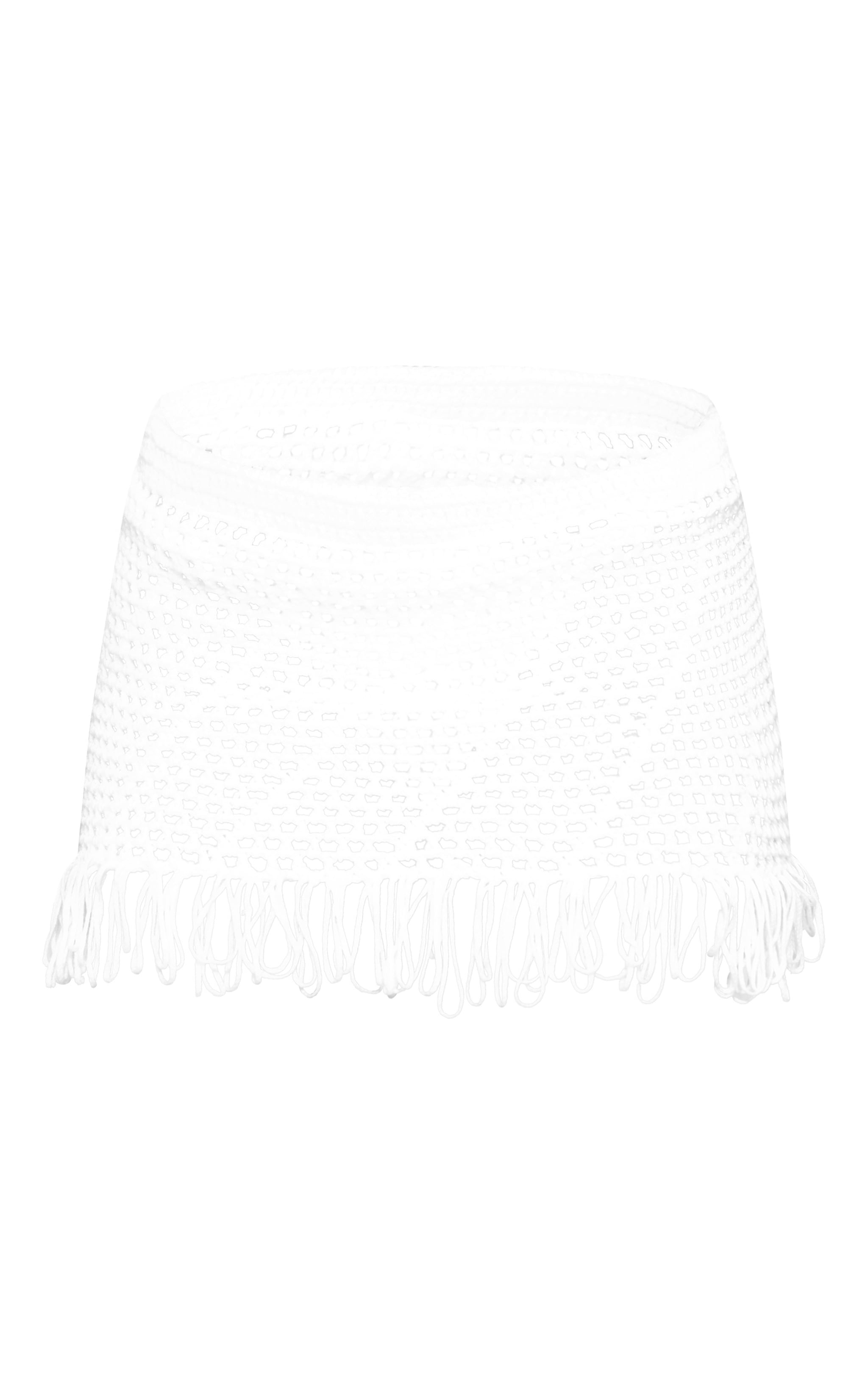 White Crochet Tassel Beach Skirt image 1