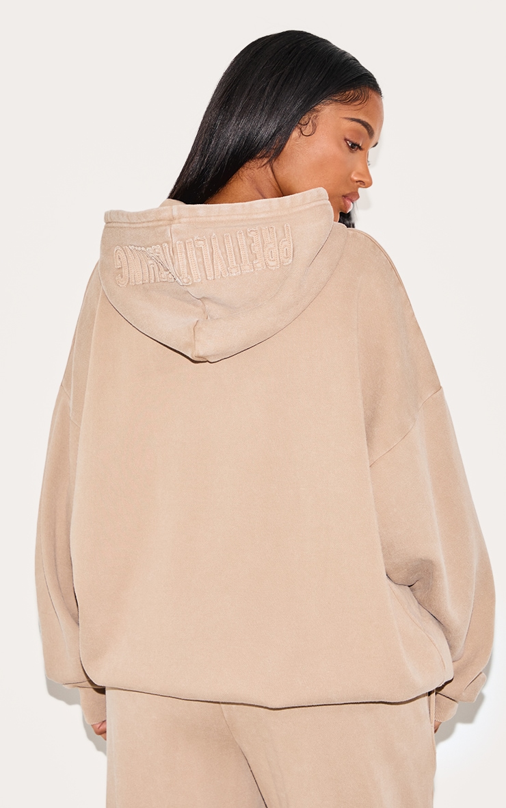 PRETTYLITTLETHING Shape Stone Hoodie image 2