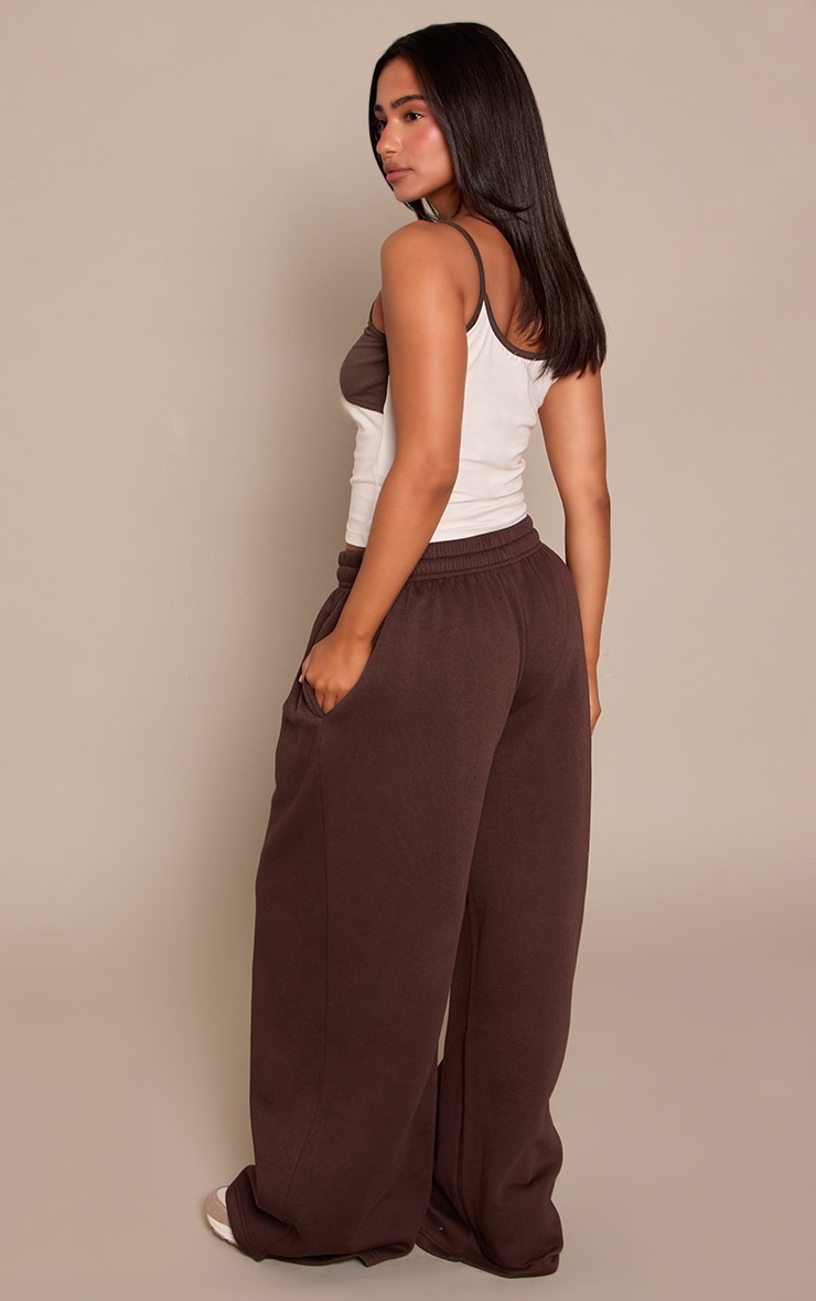 Petite Chocolate Super Wide Leg Joggers image 3