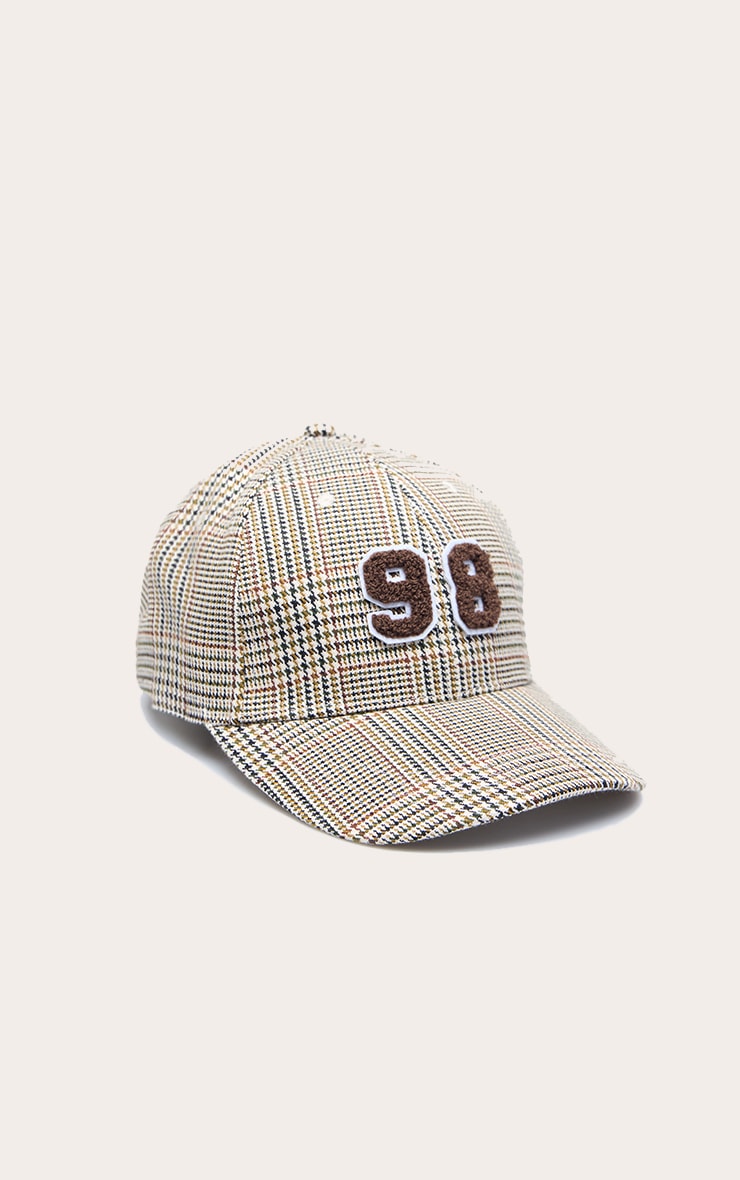 Brown Houndstooth Baseball Cap image 3