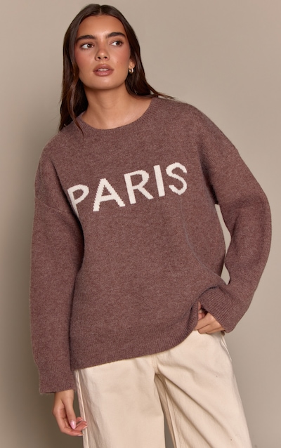 Mocha Paris Jacquard Knit Jumper
