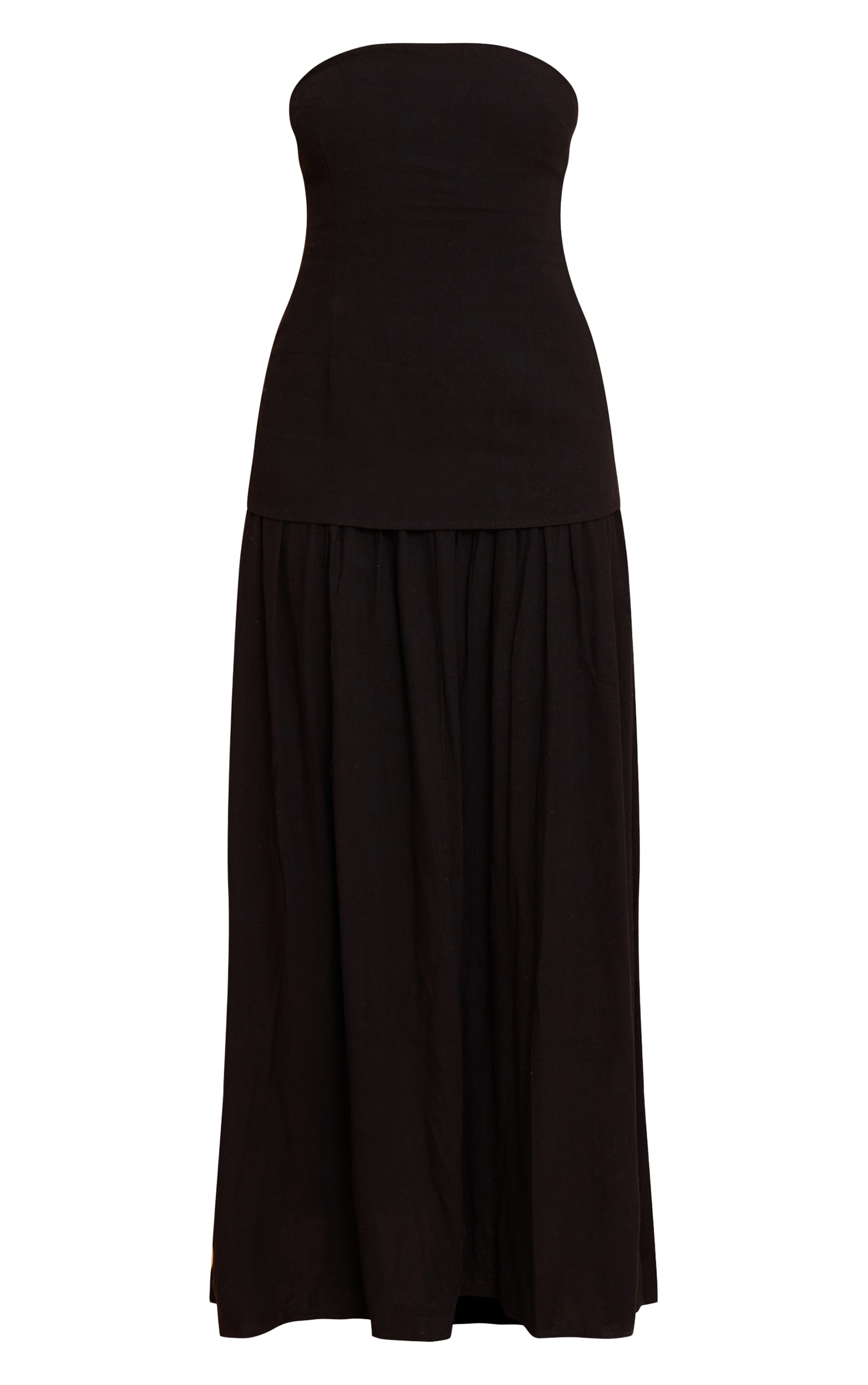 Black Bandeau Long Line Maxi Dress image 5