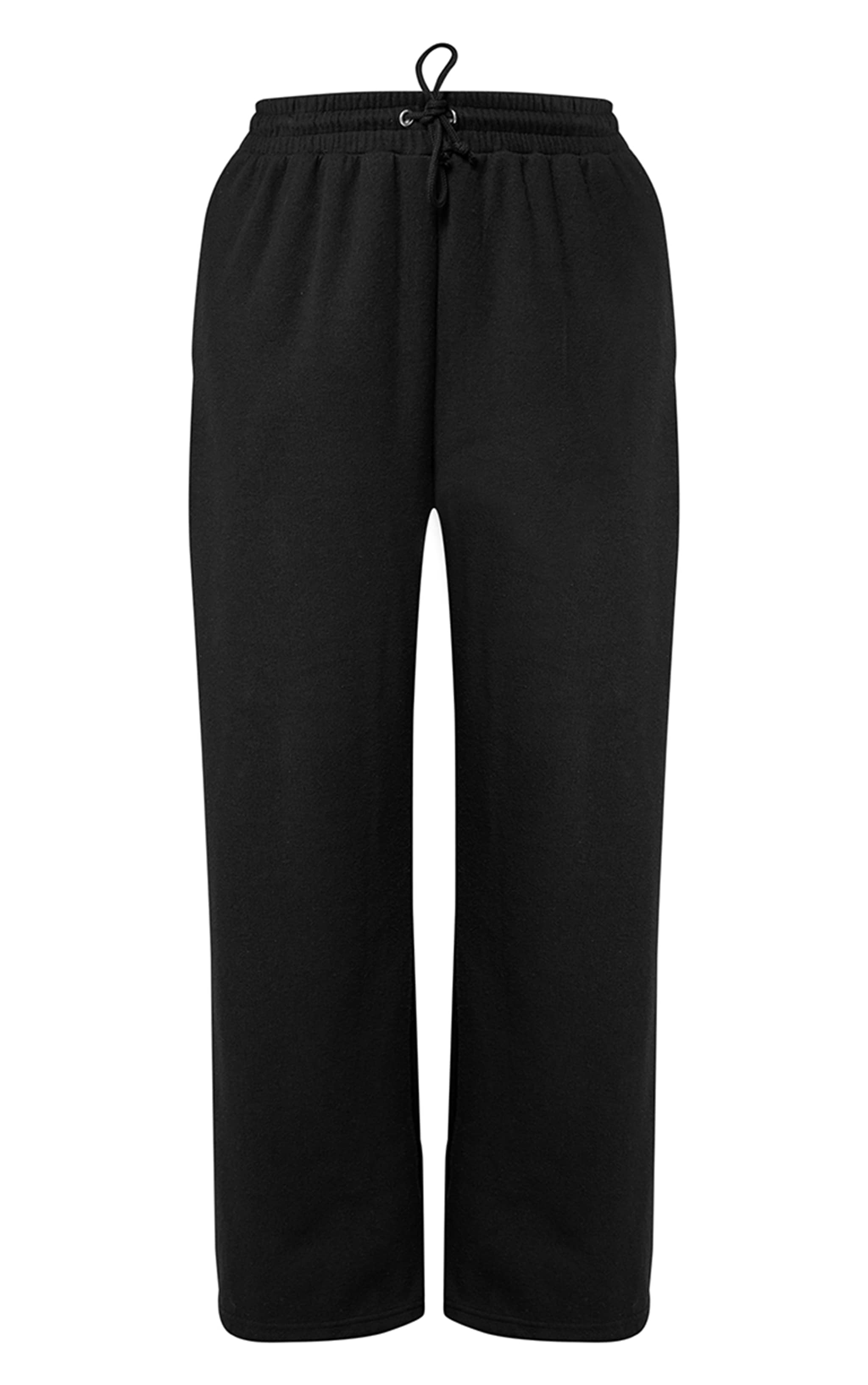 Plus Black Soft Touch Wide Leg Sweatpants image 5