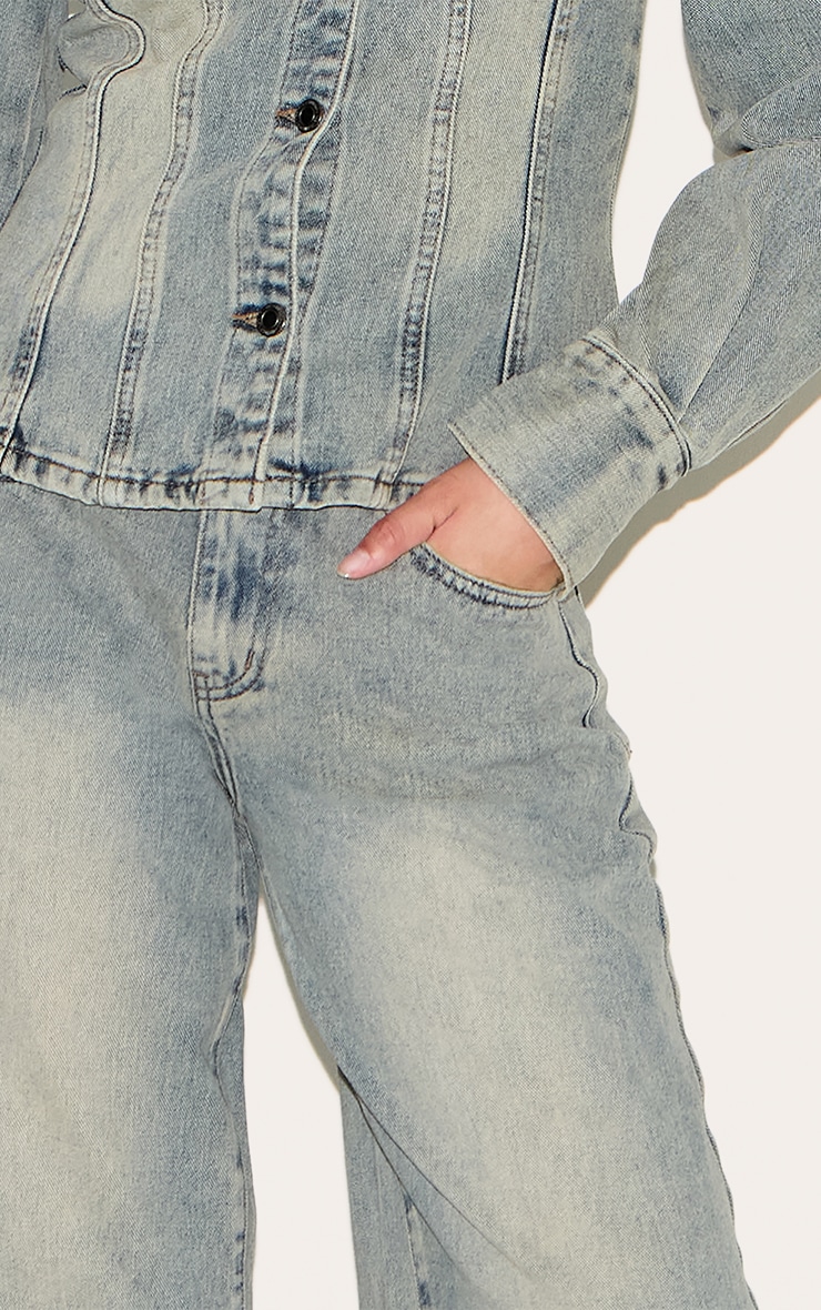 Jean large vintage à taille mi-haute image 4