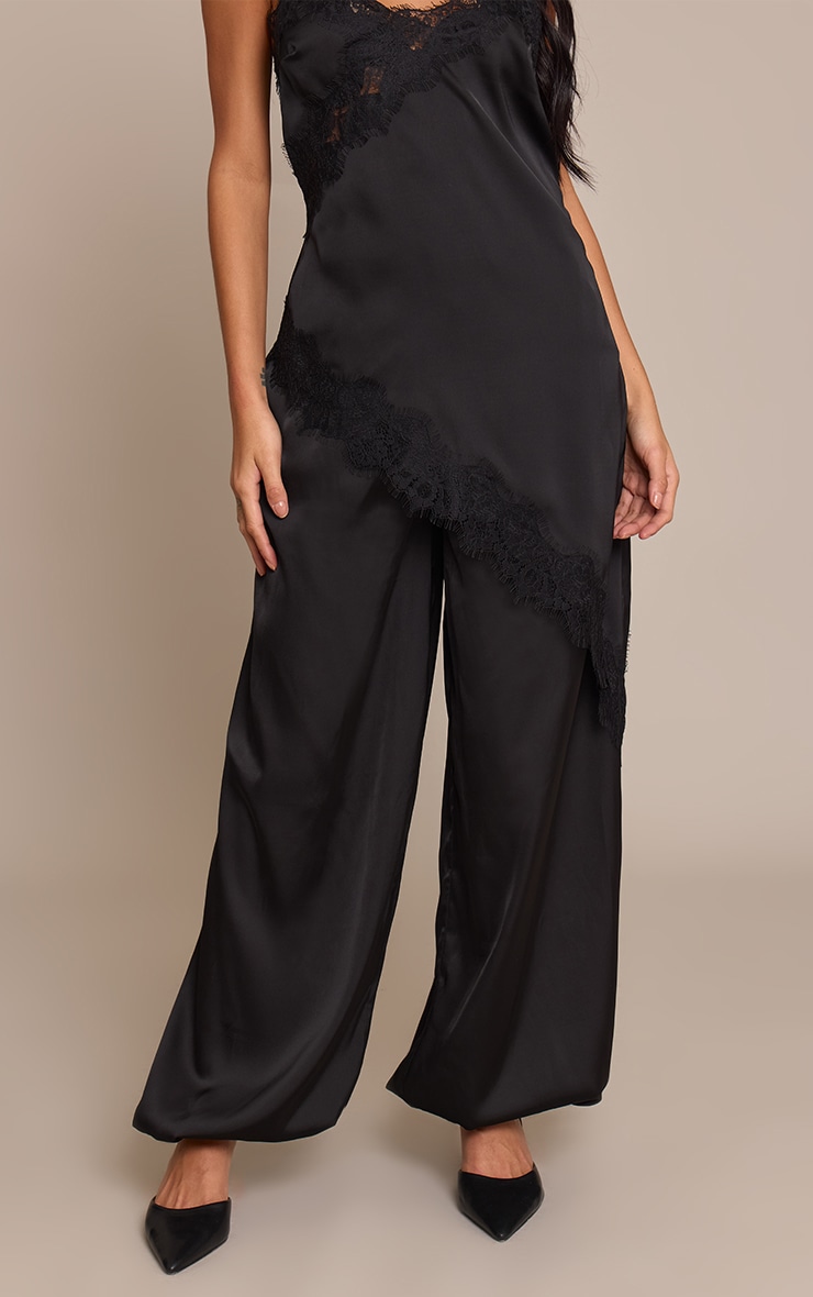 Black Satin Balloon Pant image 2