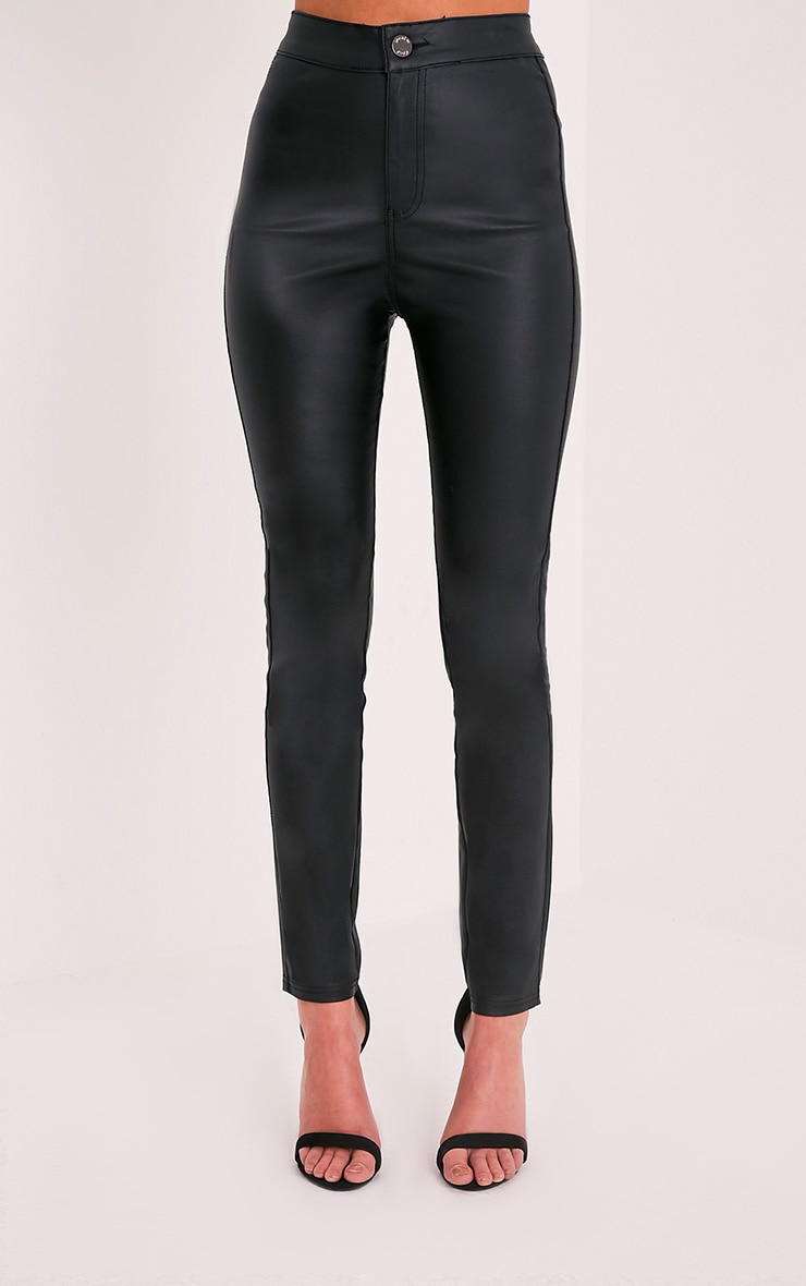 coated black trousers