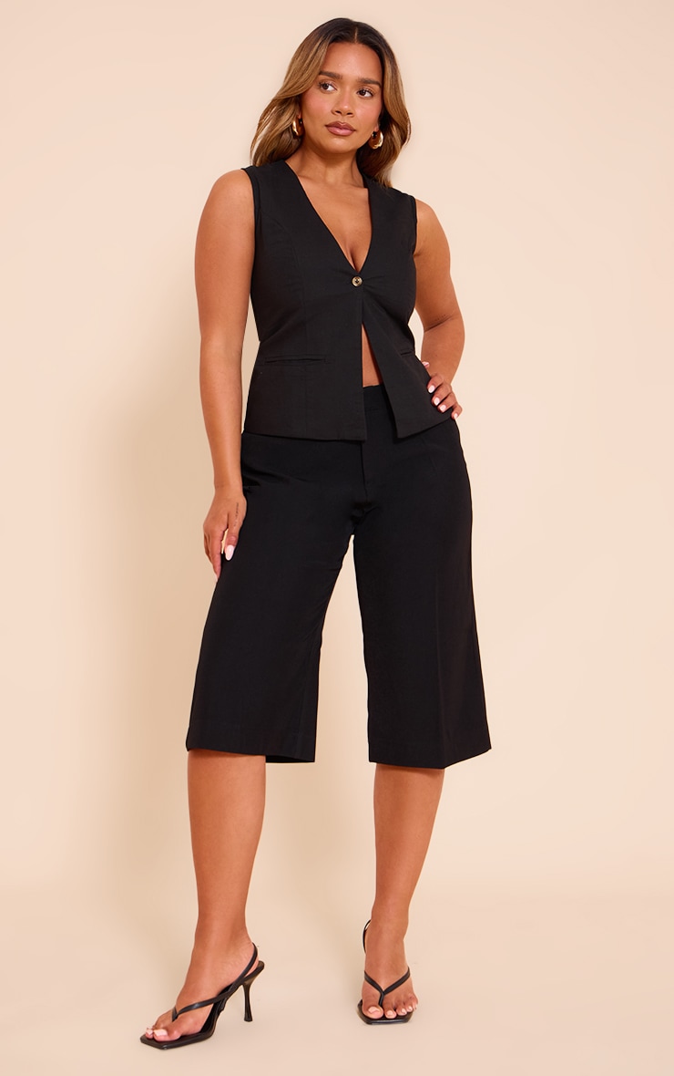 Shape Black Tailored Woven Longline Shorts image 1