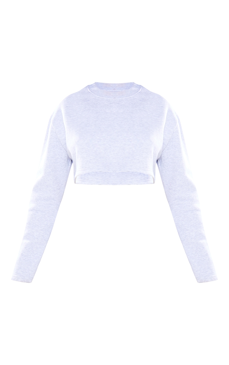 Petite Ash Grey Cropped Jumper image 5