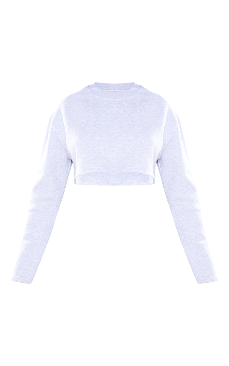 Petite Ash Grey Cropped Jumper image 5