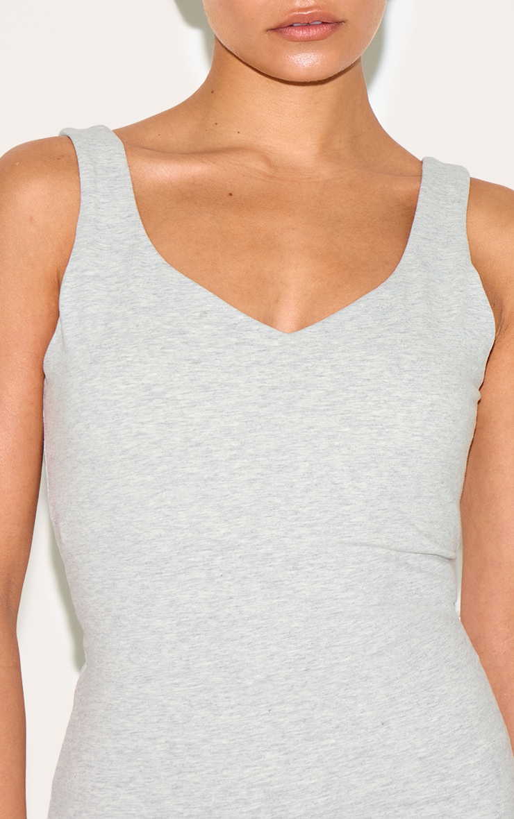 Soutien-gorge de sport Sculpt rembourré longline Petite gris chiné image 4