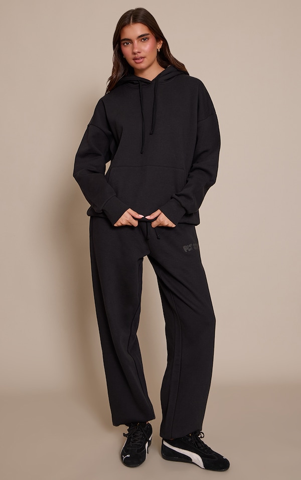 Black PLT Studio Print Cuffed Sweatpants