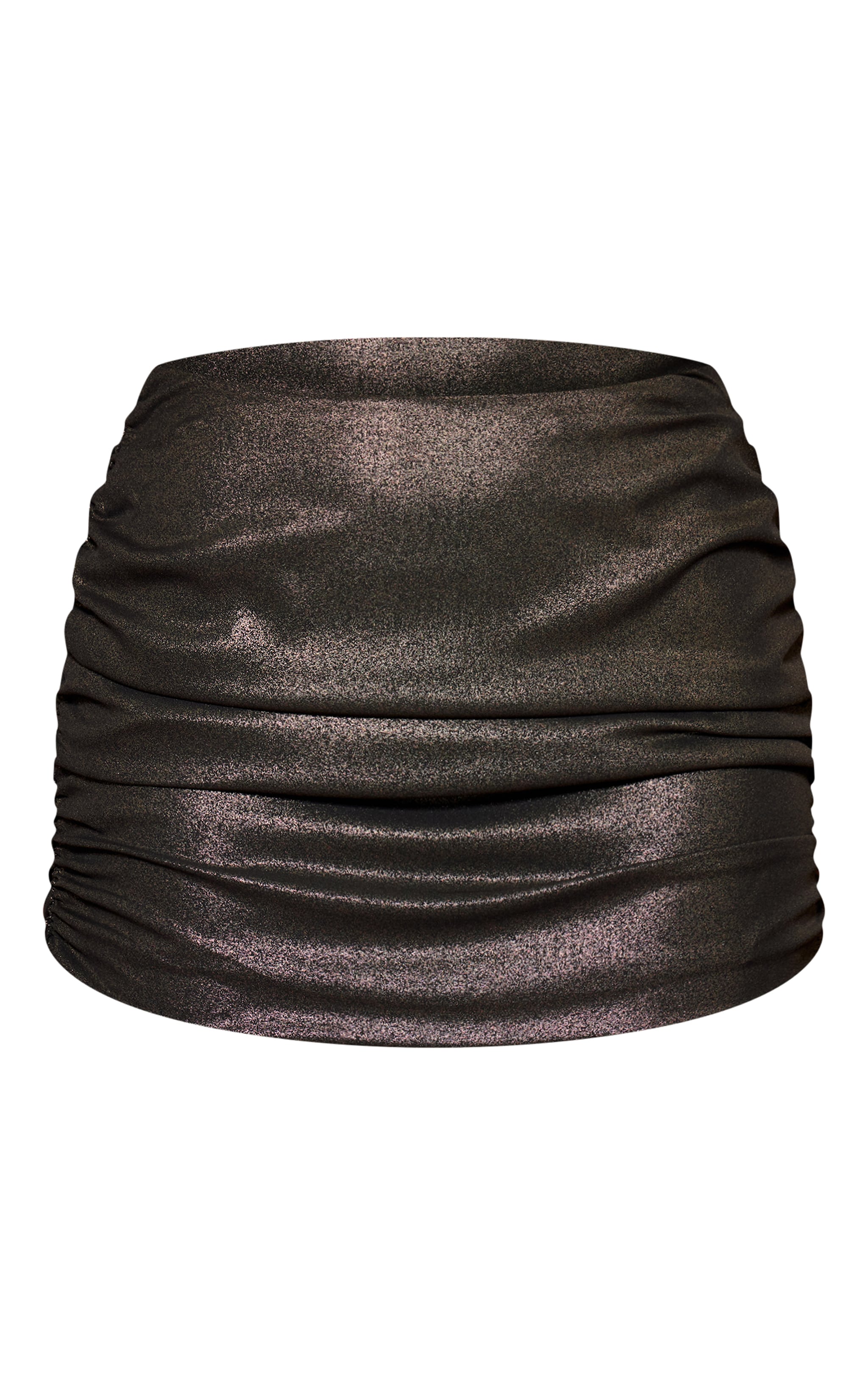 Gold Glitter Ruched Mini Skirt image 6