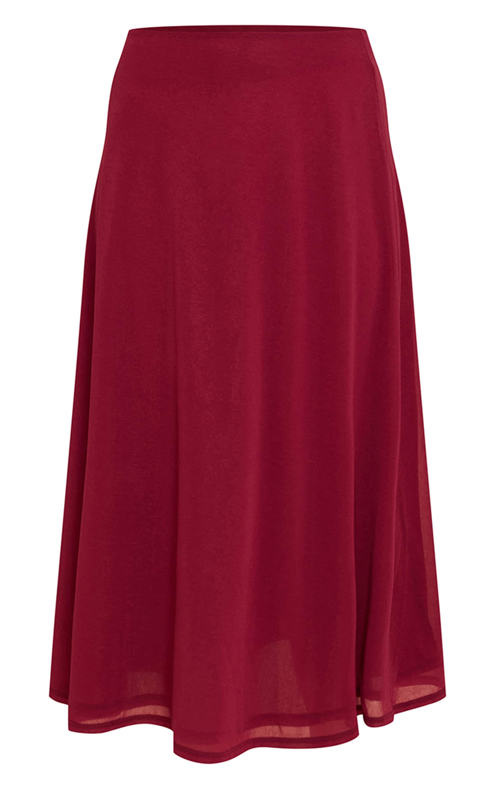 Berry Double Layer Chiffon Floaty Midaxi Skirt image 5
