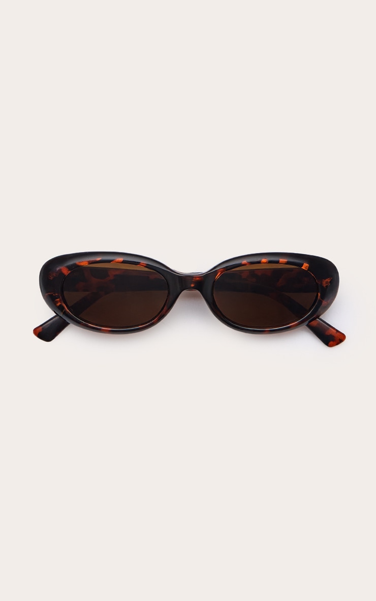 Tortoiseshell Oval Cat Eye Sunglasses image 2