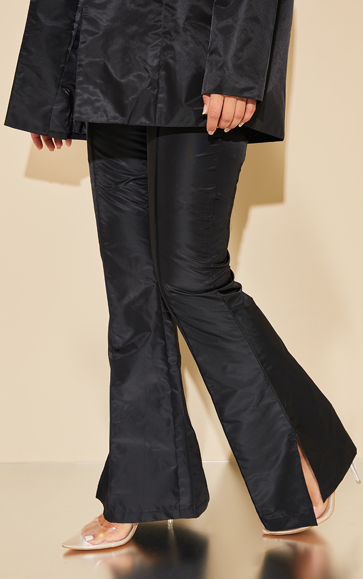 Black Nylon Pintuck Pants | Co-ords | PrettyLittleThing USA