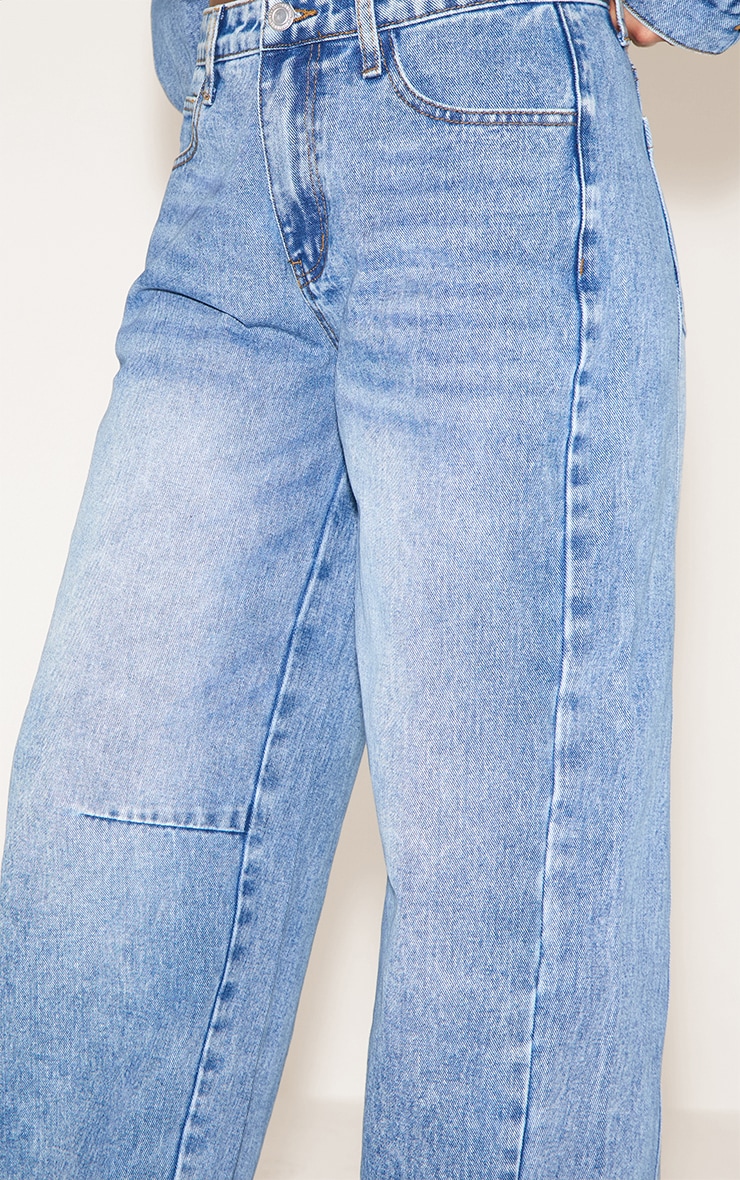 Vintage Seam Detail Low Rise Barrel Jeans image 4