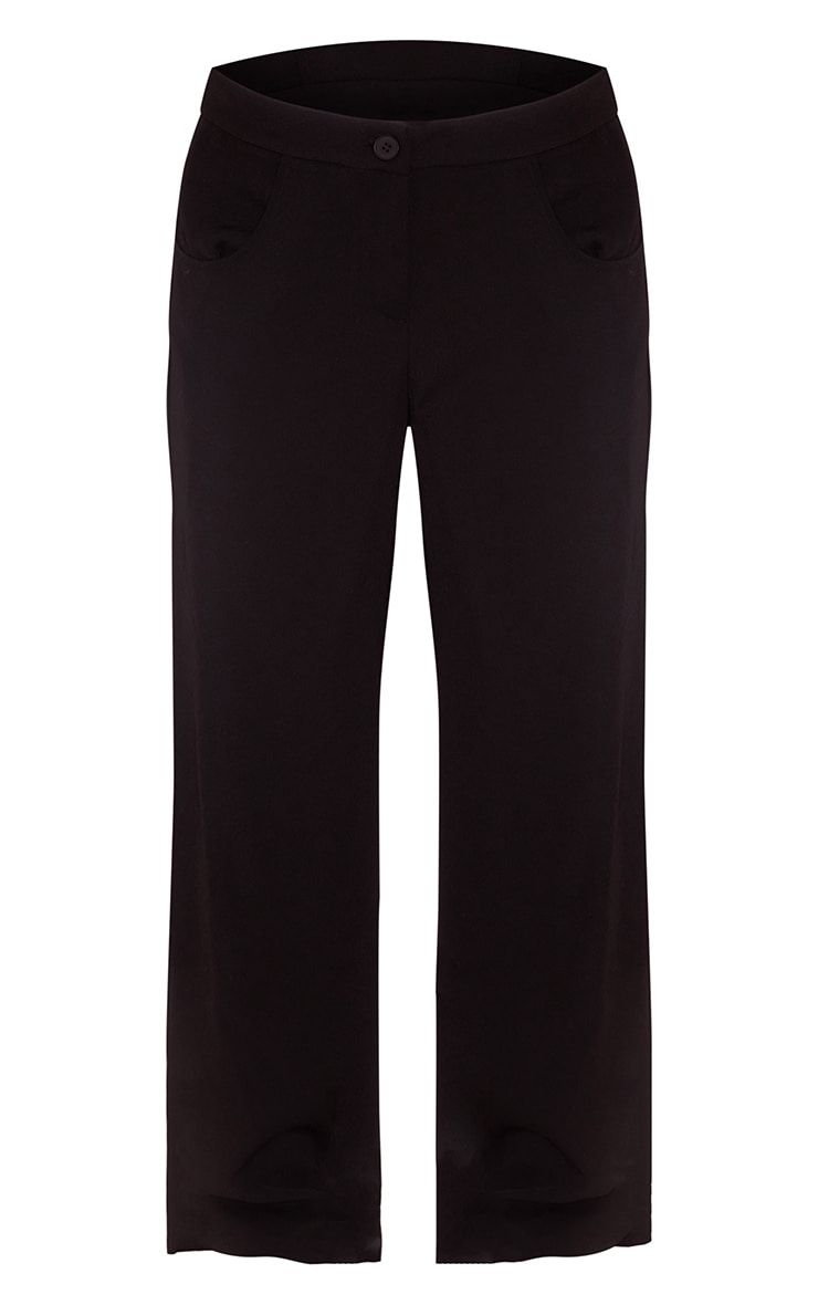 Premium Black Woven High Waist Tailored Pants image 5