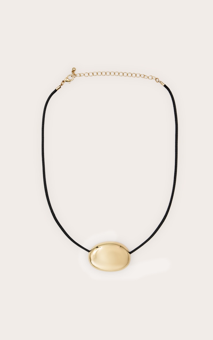 Gold Plated Smooth Oval Pendant image 3
