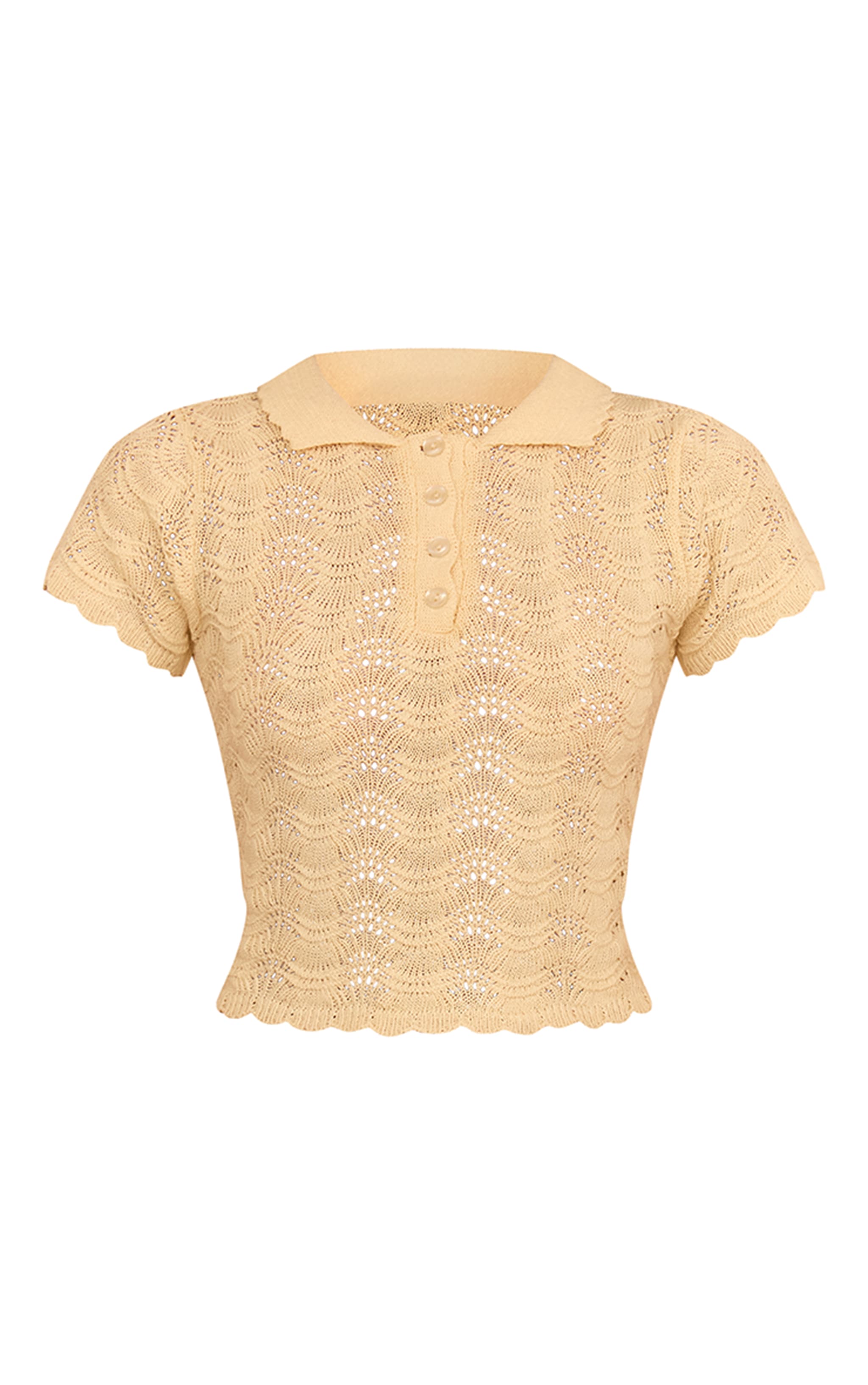 Lemon Crochet Polo Neck Top image 5