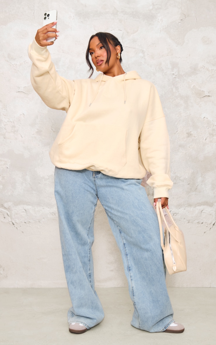 Plus Sand Graphic Oversized Hoodie image 3