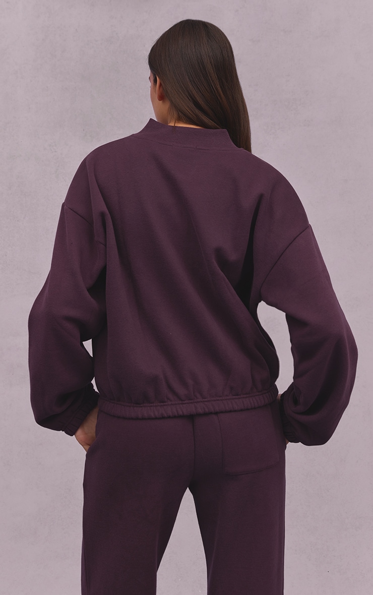 Plum Athletics Club Cotton Fleece Bomber Jacket image 2