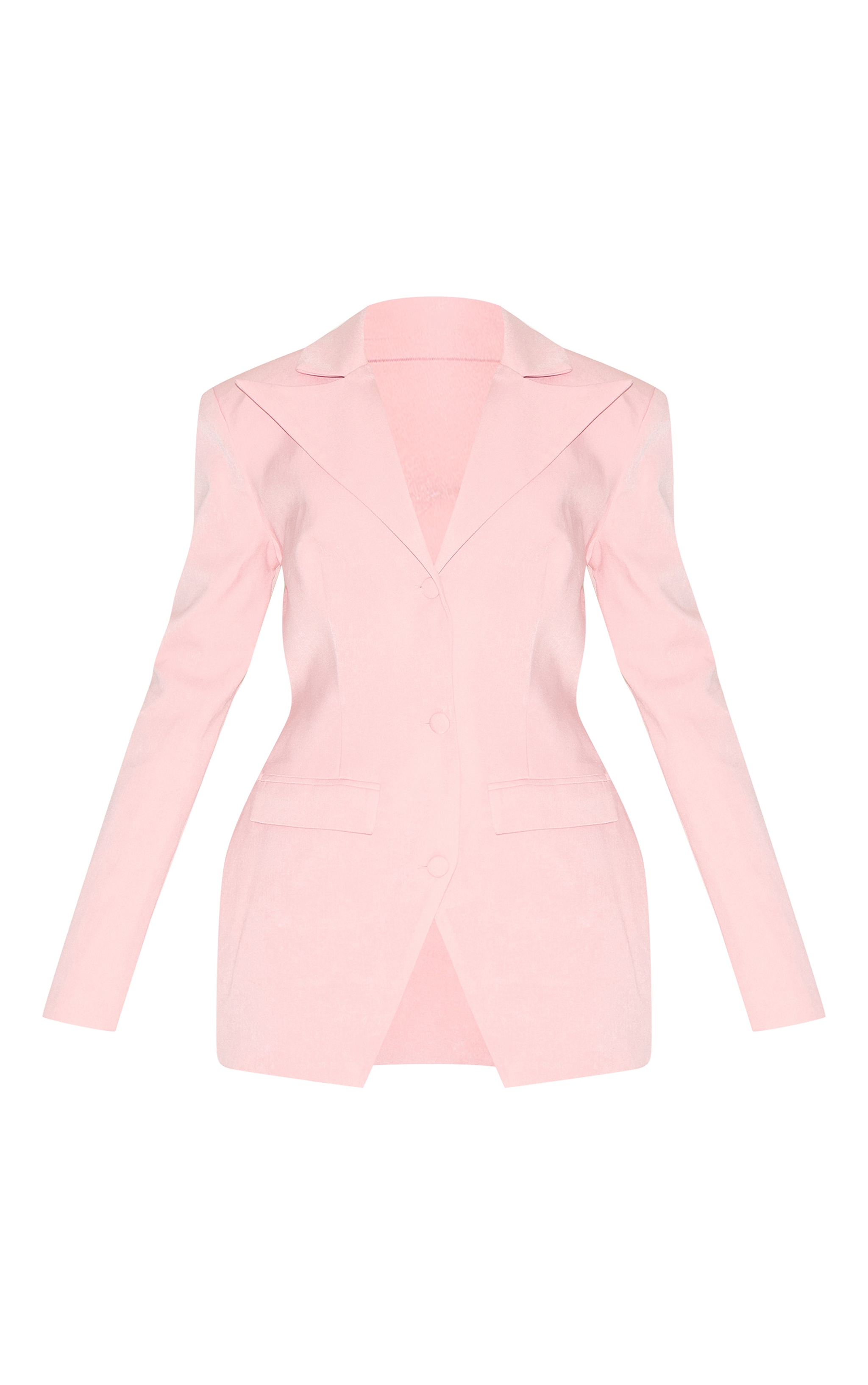 Shape Blush Linen Look Split Hem Cinched Adjustable Waist Blazer image 5