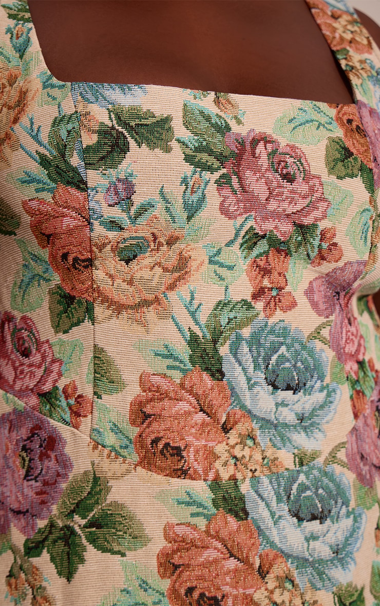 Plus Stone Floral Twill Bodycon Dress image 4