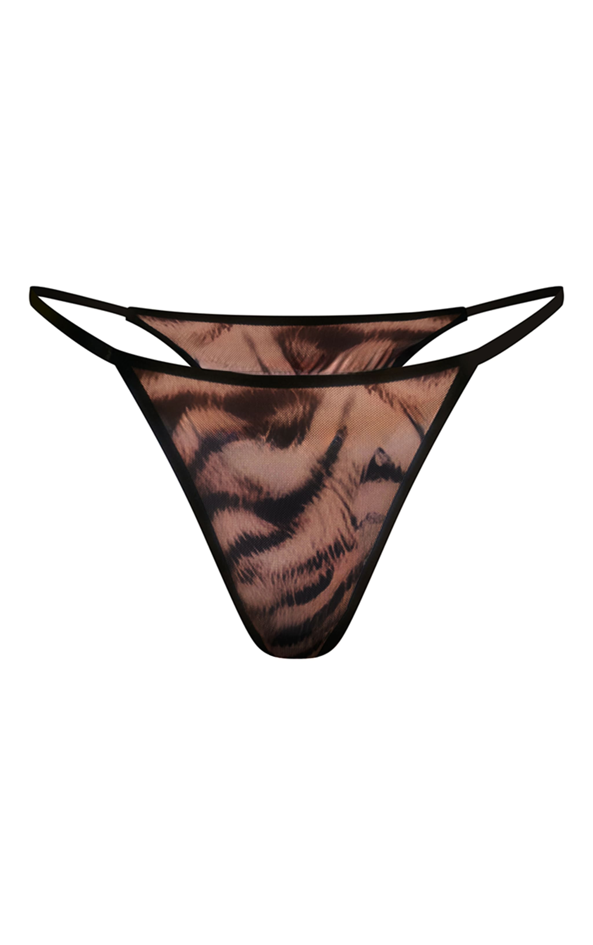 String en mesh marron imprimé tigre image 5