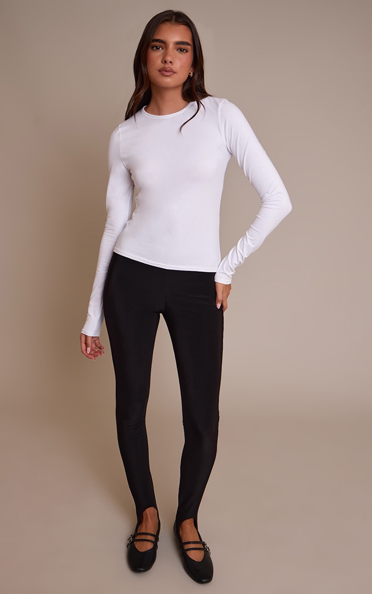 Legging moulant doublé noir à brides sous les pieds image 1