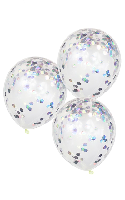 GINGER RAY Iridescent Confetti Balloons Pastel Party